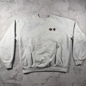 Vintage Champion Sweatshirt Mens XXL Gray Made in USA Embroidered Distressed